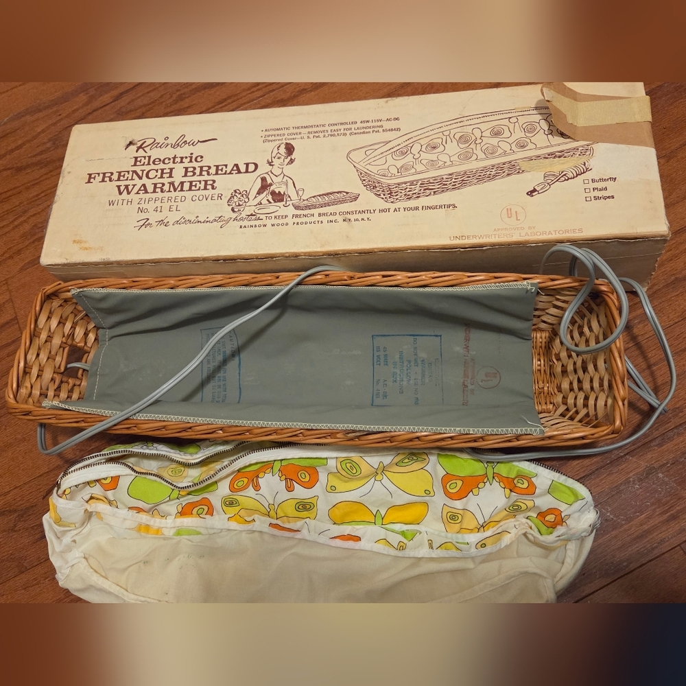 Rainbow Electric Bread Warmer with Colorful Cover